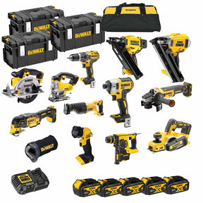 DeWalt TDKIT12X5 XR 18V 12 Piece Power Tool Kit with 5x 4.0Ah Batteries